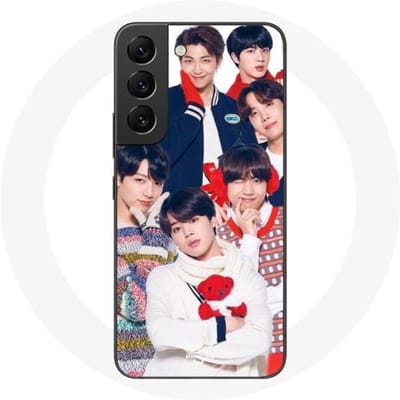 Coque pour Samsung Galaxy S21 FE BTS Affiche Memebers Cadeau de Noël 2023