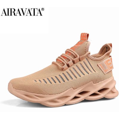 Herenmode Kussen Loopschoenen Lichtgewicht Casual Sneakers Ademende sportschoenen Maat 39-46 46 bruin