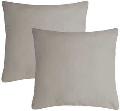 Stof Textile sierkussen Nelson - 2x - beige - 40 x 40 cm - bank kussens - zitkussens - binnen/buiten - polyester