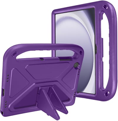 Avizar Schokbestendig hoesje Geschikt voor Samsung Tab A9 Plus met handvat en standaard, Paars