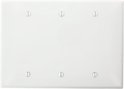 Wandplaat 3-Gang Blanco Half Grootte Stootvast Thermoplastisch Wit