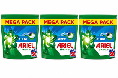 Ariel 3-in-1 Pods - Alpine - 50 pods x 3 packs 150 pds