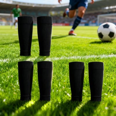Cosensi - Dailygoods - Dailygoody - Scheenbeschermers - Voetbalsteunen - Ademend en comfortabel - Zwart - Bescherming tegen blessures - Uniseks voor verschillende sporten - ...