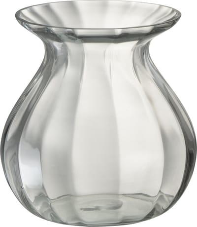 J-Line vaas Amo - glas - transparant - large - Ø 18 cm