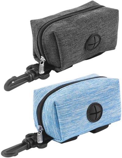 Set van 2 Hondenpoepzak Dispensers - Handige Houders voor Dierenliefhebbers (Zwart + Blauw)
