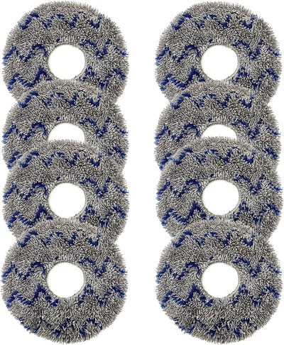 Set van 8 dweilpads geschikt voor Ecovacs Deebot X1, X1 Omni en X1 Turbo stofzuigers