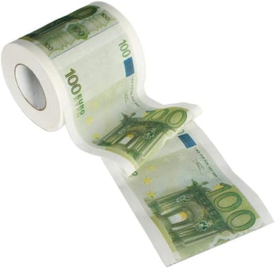 Toiletpapierrol - Badkamerweefsel - Dagelijks Gebruik - Geldprint Ontwerp - 3-laags - Groen