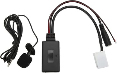Audio Adapter - Muziek Kabel - Auto Muziek Streamen - Met Microfoon - 12 Pin - Zwart
