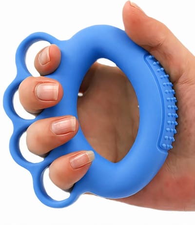 Siliconen Vingertrainer 60LB – Grip Trainer & Finger Exerciser – Handtrainer voor Kracht, Revalidatie & Flexibiliteit – Vingerstretcher – Blauw