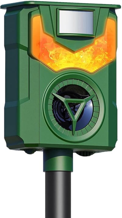 MKSS® Venverjager - Vogelverjager - Duivenpinnen - Kattenverjager op Zonneenergie - Groen