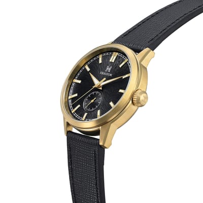 Heritor Automatic Argento leren band horloge - goud/zwart