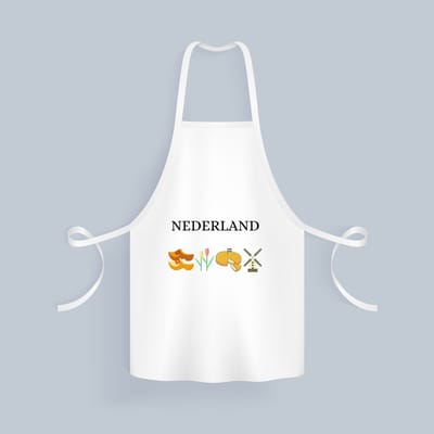 Akyol - nederland Keukenschort - Amsterdam - toeristen nederlanders - rood wit blauw - holland - cadeau - kado - 82 bij 71 cm
