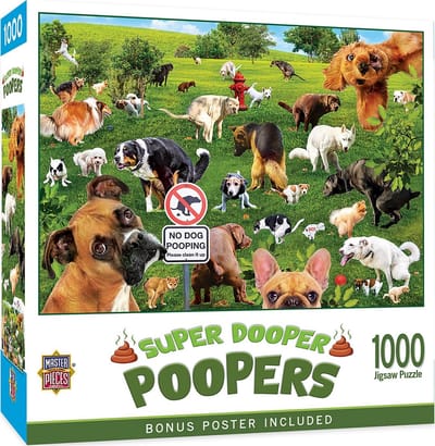 Grappige en Uitdagende Puzzel 1000 Stukjes - Honden in het Park Sc ant