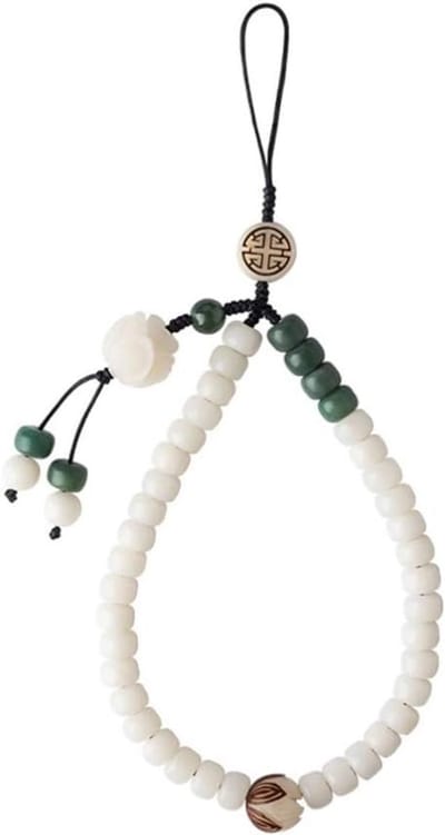 SnelShoppen - Telefoon Lanyard Polsband Jade Bodhi Kralen Mobiele Telefoon Houder Feng Shui Draagbare Decoratie Hangkoord voor Mannen Vrouwen Outdoor