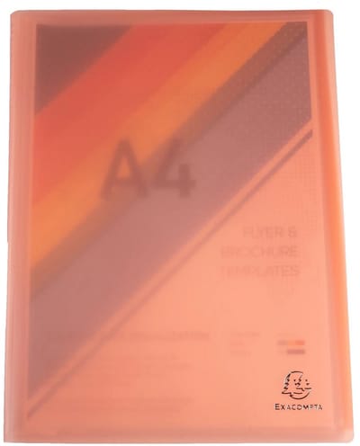 Exacompta 10x Showalbum in halfharde polypropyleen Chromaline Pastel 80 zichten - A4 - Koraal - 88477E