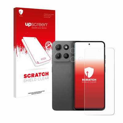 upscreen - Screenprotector voor Motorola Moto G15 Power (Voor+Camera) - Folie Beschermfolie transparant