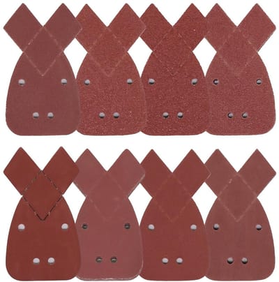 80 Stuks Schuurvellen, Driehoekige Schuurpads met 4 Gaten, Zelfklevende Schuurpapier voor Gedetailleerd Schuren en Palm Schuurmachines