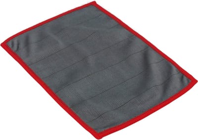 Microvezeldoek Carbon ChiaMo.nl Gerecycled Grijs met Rode Rand 15 x 20 cm (5 stuks)