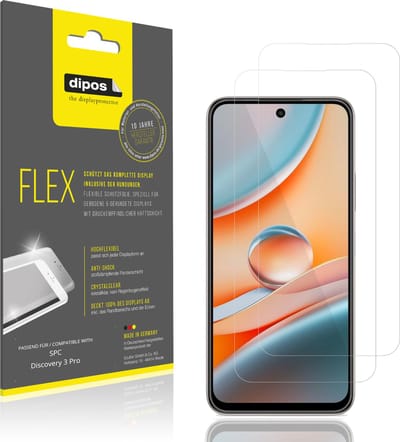 dipos – 2x Beschermfolie geschikt voor SPC Discovery 3 Pro | 3D Full Cover Screenprotector | 100% Passend