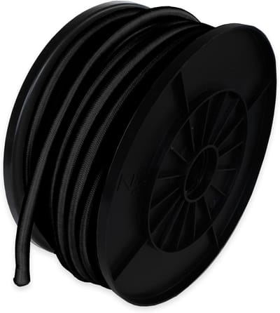 Zwart Elastisch Bungeekoord 9mm - 25 Meter Sterk Spanelastiek