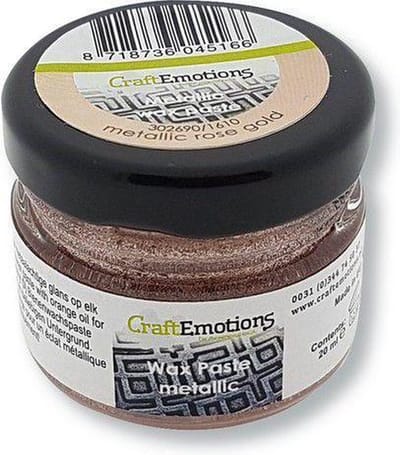 CraftEmotions Wax Paste metallic - rosÃ© goud 20 ml