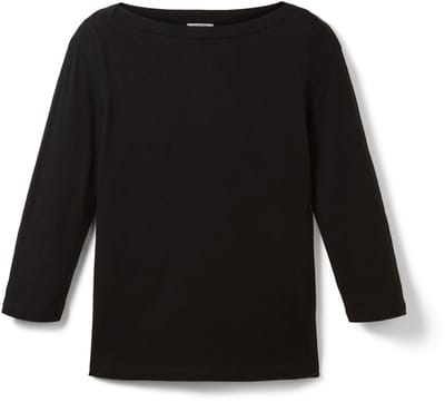 Tom Tailor - Katoenen T-shirt met 3/4-mouwen - Maat XL - deep black