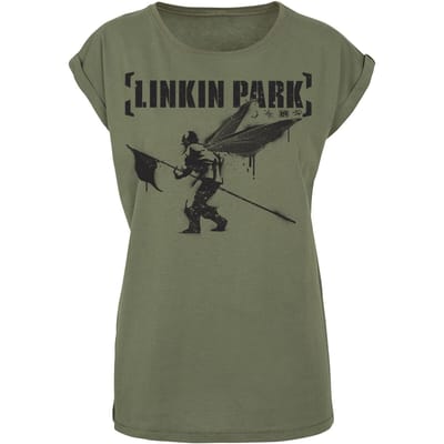 Linkin Park T-shirt - Hybrid Theory - S tot 3XL - voor Vrouwen - olijf