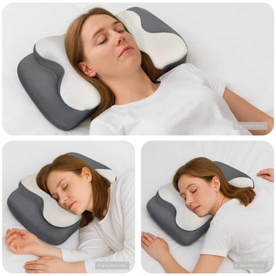 vidaXL - Nek - kussen - Wit - Traagschuim - 58 - x - 37,5 - x - 12 - cm