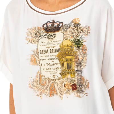 Dames-T-shirt met korte mouwen en ronde hals LWRE32