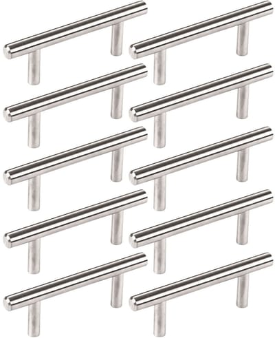 SOTECH Set van 10 G14 massief roestvrijstalen meubelgrepen - Barhandgreepset / Relinghandgrepen - 64 mm middenafstand - Ladegreep