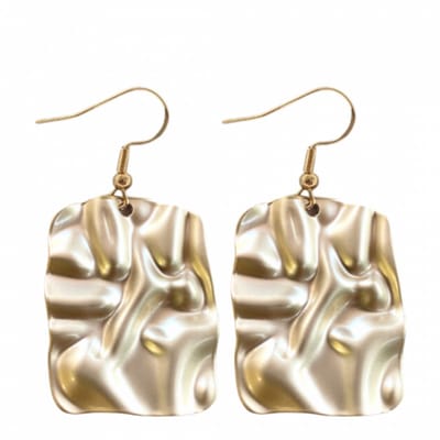 Zilveren- oorhangers- goud -satijn -goudkleurig -Charme Bijoux