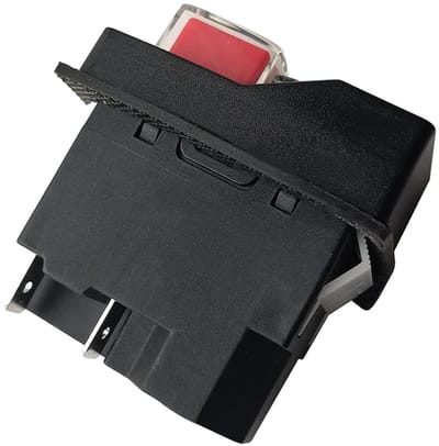 Elektromagnetische schakelaar - Drukknop schakelaar - Machine bediening - Onderspanningsbeveiliging - 6x6x3 cm - Zwart