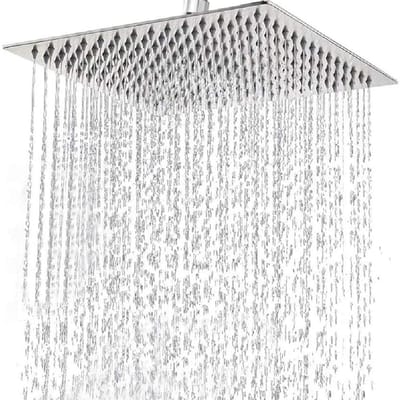 Thuys – Luxe Regendouchekop 30,5 cm – Grote Vierkante – Hogedruk Douchekop – Van 304 – Roestvrij Staal – Zilver