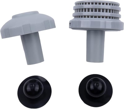 Aansluitset voor zwembad met 32mm slang - zwembad inlaat zeef connector - zwembad inlaat jet mondstuk - zwart.
