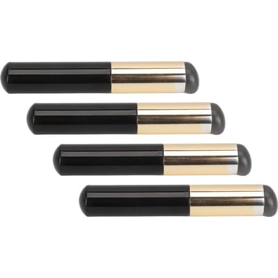 4 STUKS Concealer Make-up Kwast Ronde Kop Mini Siliconen Lippenbalsem Kwast voor Thuis Kantoor Reizen black
