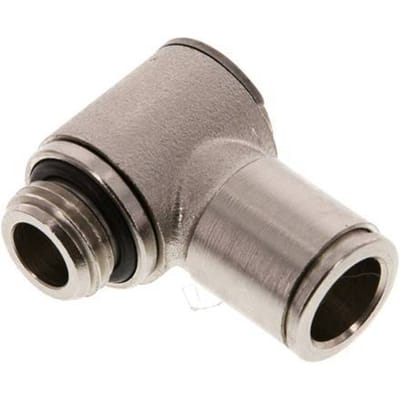 10mm x G1/4'' 90 graden L-vorm Messing Insteekfitting Buitendraad Draaibaar NBR