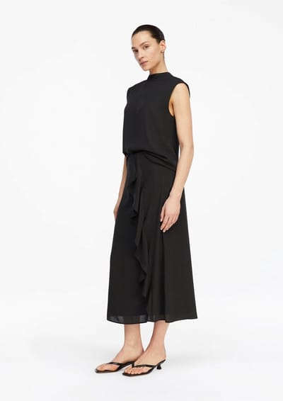 Vloerlength Mousseline Rok met Volant Dames COMMA Midi