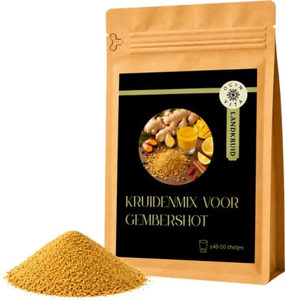 Gembershot Kruidenmix 100g – Zelf Gembershot Maken – Kruidenmix voor Gembershots, Gemberthee, Smoothies & Lattes – Ocin Vita