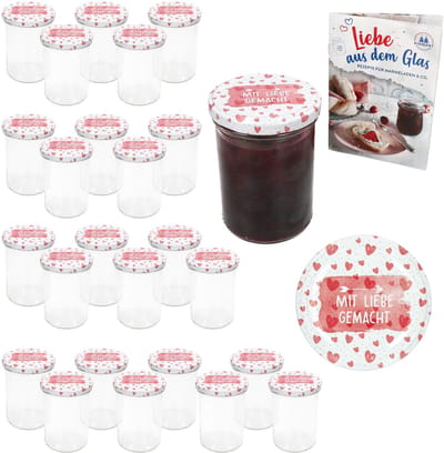Set van 25 stuks Sturzglas 435 ml To 82, met liefde gemaakt deksel incl. receptenboekje