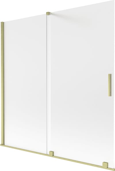 Mexen Velar badwand tweedelig schuifbaar 160 x 150 cm, mat, goud geborsteld - 896-160-000-31-55