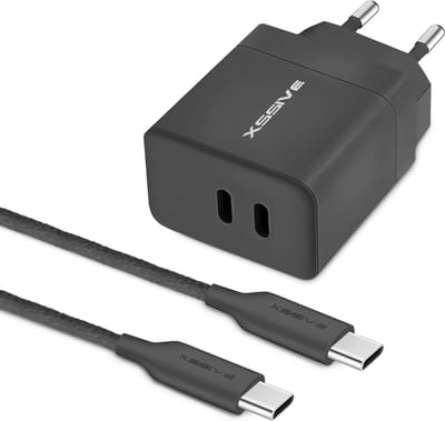 35W Dual USB C Power Adapter met USB C naar USB-C Kabel - 1 Meter - Snellader - Super Fast Charger