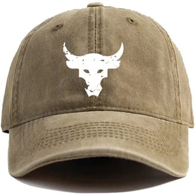 Casquette de Baseball Dwayne Johnson Brahma Bull Été Vieillie Casquettes Papa Hommes Extérieur Réglable Casquettes en Coton Protection Solaire Extérieure Adjustable gray