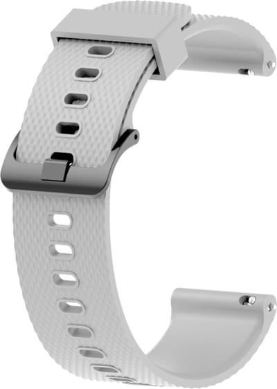 Siliconen bandje - geschikt voor Garmin Venu (2 Plus) / Venu SQ (2) / Vivomove (Style - Sport) / Vivoactive 3 / 5 / 6 / Forerunner 55 / 165 / 245 / 645 / 570 - 42mm - grijs