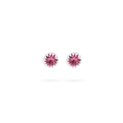 Rose Quartz Oorknopjes 925 Zilver