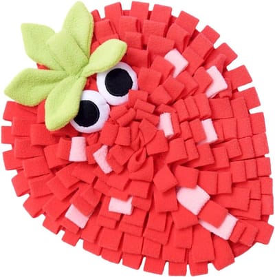 Snuffelmat Honden - Interactief Speelgoed - Mentale Stimulatie - Fruit Vormen - Zie Afbeelding - Rood