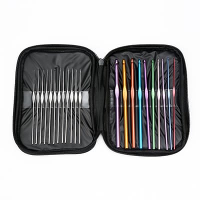 Go Go Gadget - Haaknaalden - Crochet naalden - set van 22 stuks - In zwarte opbergetui