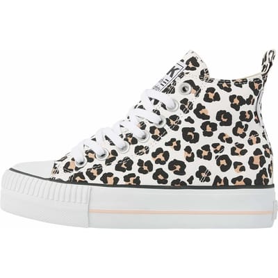 British Knights - Kaya Mid Dames Sneakers Hoog - Maat 37 - Panterprint - Vrouwen Schoenen
