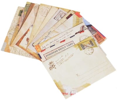Bob Online ™ - 12 Stuks – Klassieke Retro Mini-enveloppen – 9,5 cm x 7.2 cm – 12 Pieces - Classic Retro Mini-envelopes -  Mini Retro Vintage Kraftpapier Enveloppen – Mini-enveloppen – Scrapbooking Enveloppen – Uitnodiging enveloppen– Kaarten Maken –