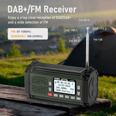 Noodradio solar opwindbaar - Radio - Noodradio - Weerradio - Radio voor Noodgevallen - Nood - Muziek - Nieuws - Noodpakket - Rampen - Praktisch - Zonneenergie