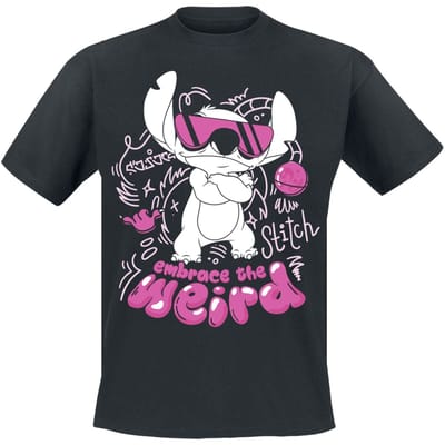 Lilo & Stitch - Disney T-shirt - Embrace The Weird - S tot XXL - voor Mannen - zwart